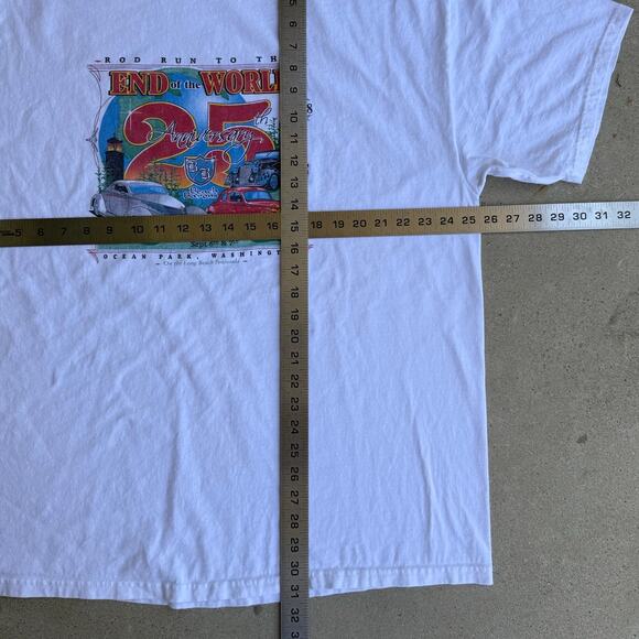 Vintage Washington Ocean Park Hot Rod 2008 Car Show ONP White Shirt Size 2XL - Picture 6 of 6